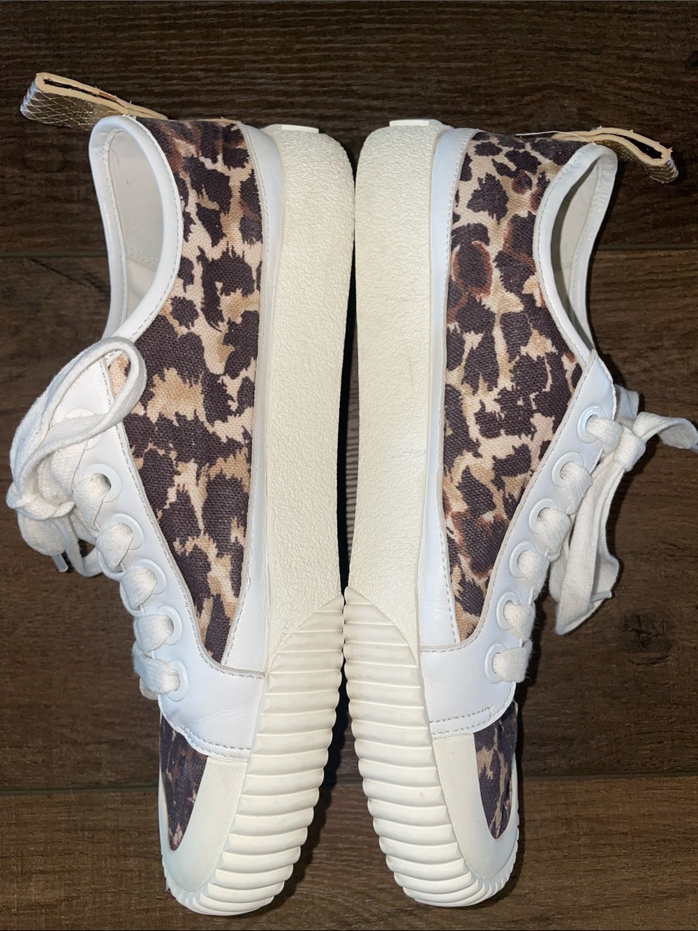 Veronica Beard Leopard Print Athletic Sneakers Size 7.5 Fit a Size 7